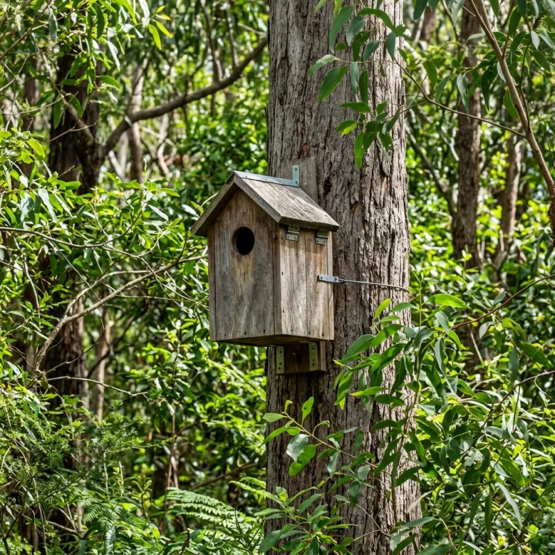 Animal nesting box installed as a humane alternative to a Yarrambat roof cavity